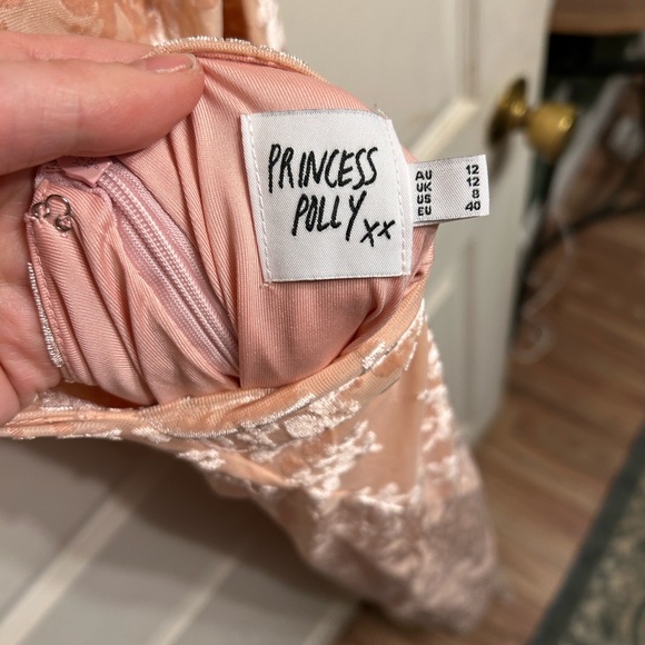 Princess Polly Blush Floral Maxi dress size 12 - Picture 3 of 6